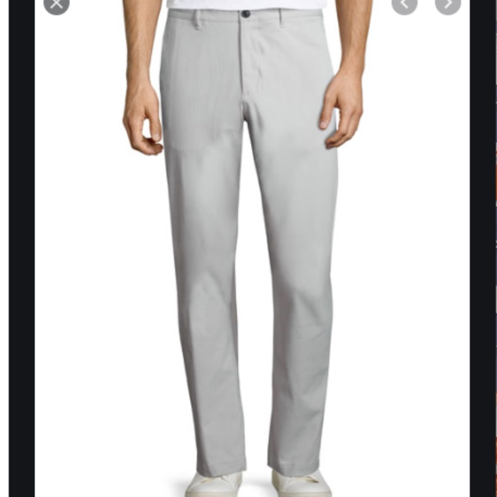 Theory Zaine Witten Slim Straight Pants Ivory 32